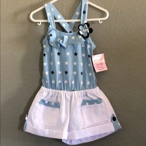 Beverly Hills Princess Little Girls Romper 4T